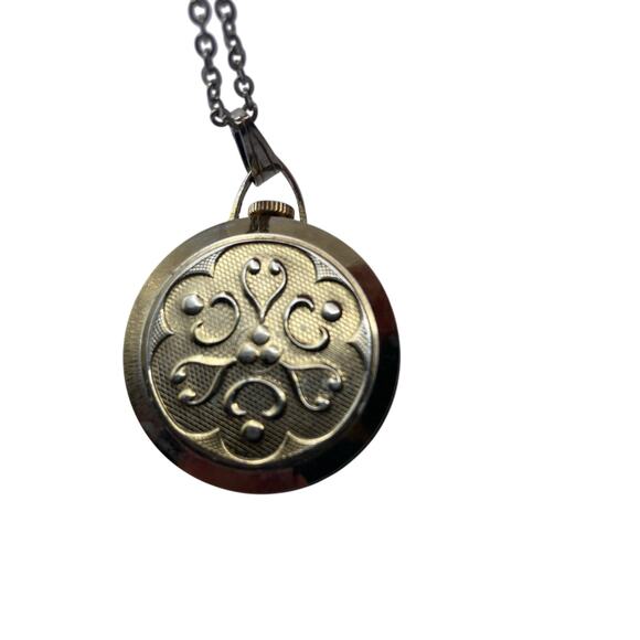 Vintage Criterion Pendant Pocket Wind Up Mechanical Watch-Working with Necklace - Picture 3 of 4